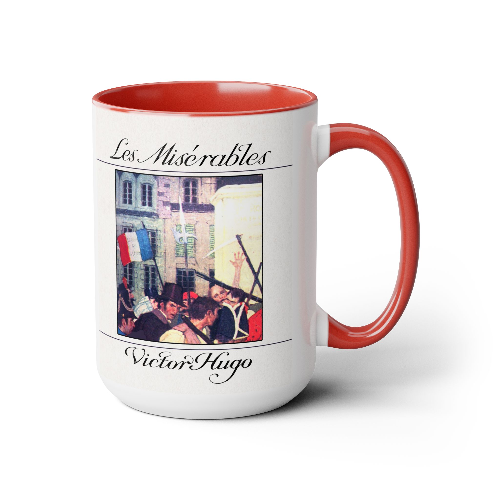 Les Misérables Book Cover Mug — Red