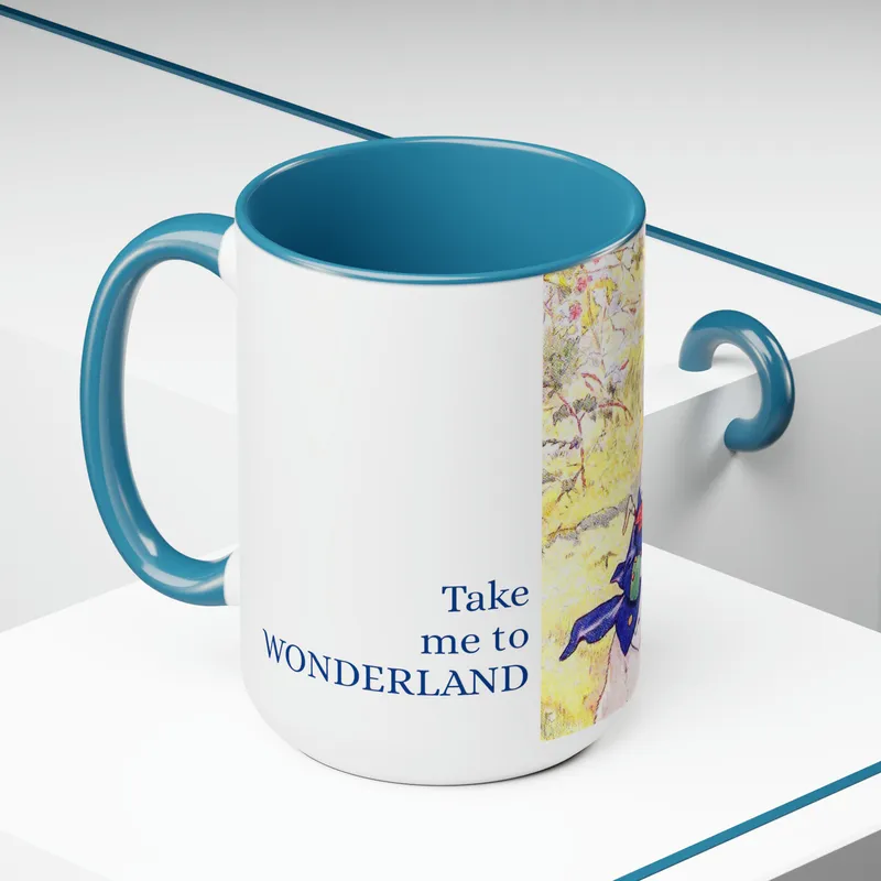 Alice with White Rabbit Colored Mug