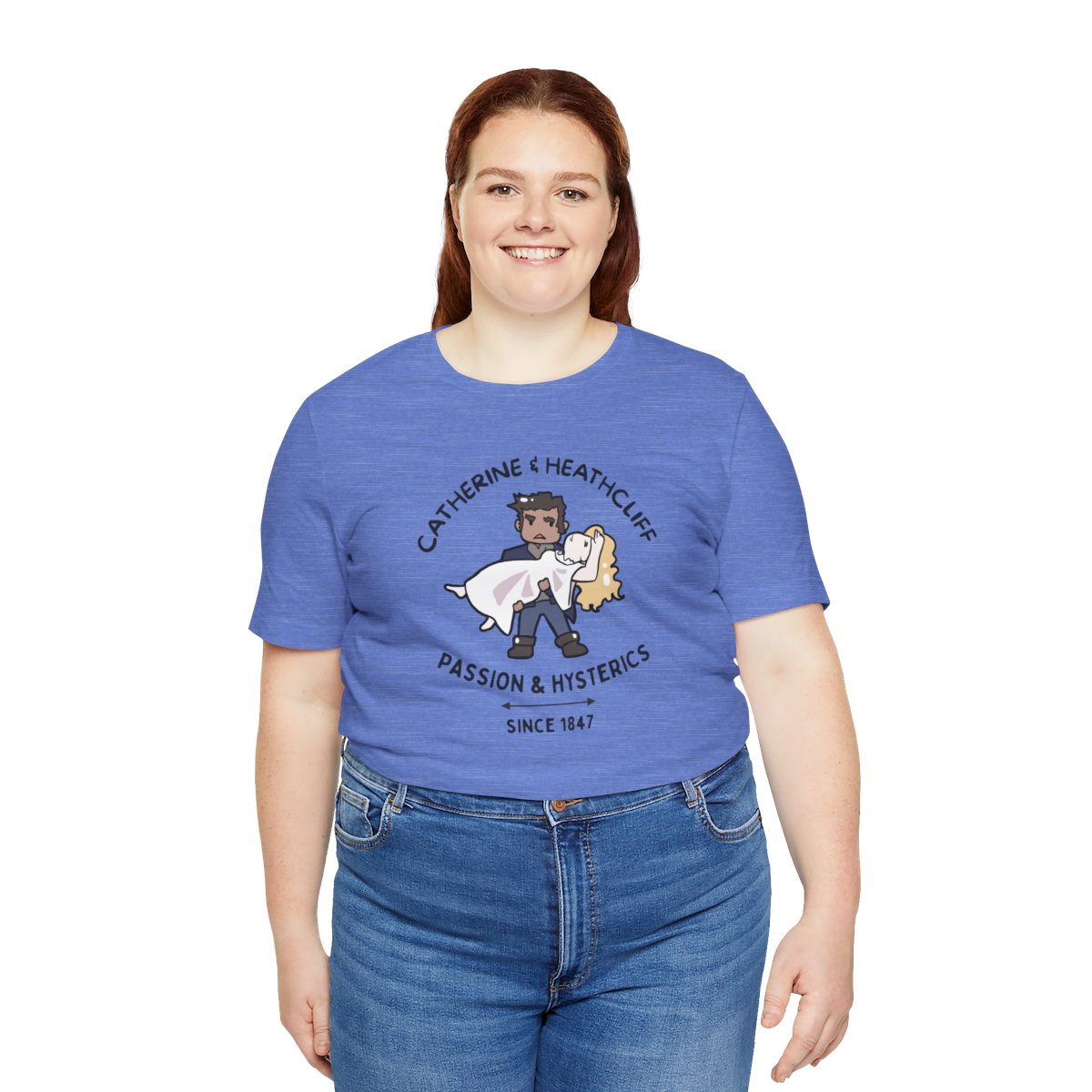 Wuthering Heights Catherine & Heathcliff T-shirt — Columbia Blue