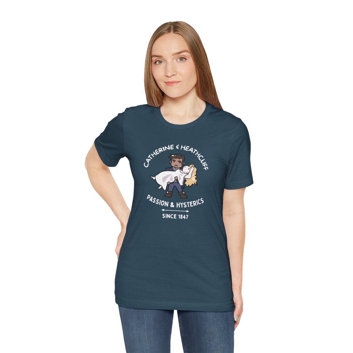 Wuthering Heights Catherine & Heathcliff T-shirt — Deep Teal