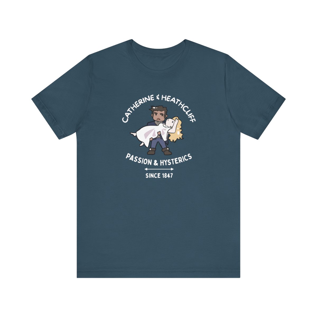 Wuthering Heights Catherine & Heathcliff T-shirt — Navy